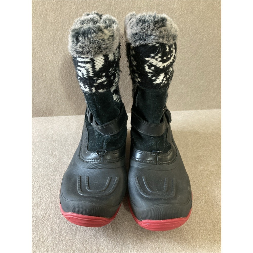 THE NORTH FACE Shellista Pull-On Boots Sz 6.5 Black Pink Snowboot Outdoor $135 - Picture 3 of 8